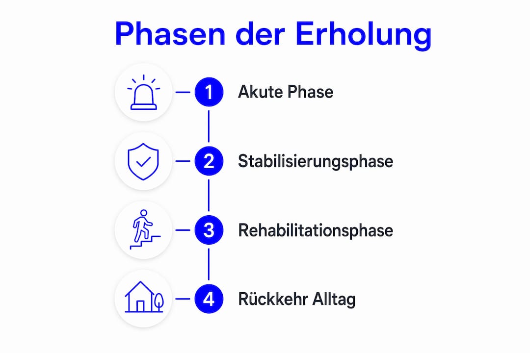 Grafik: Schritte zur Erholung nach einem Nervenzusammenbruch