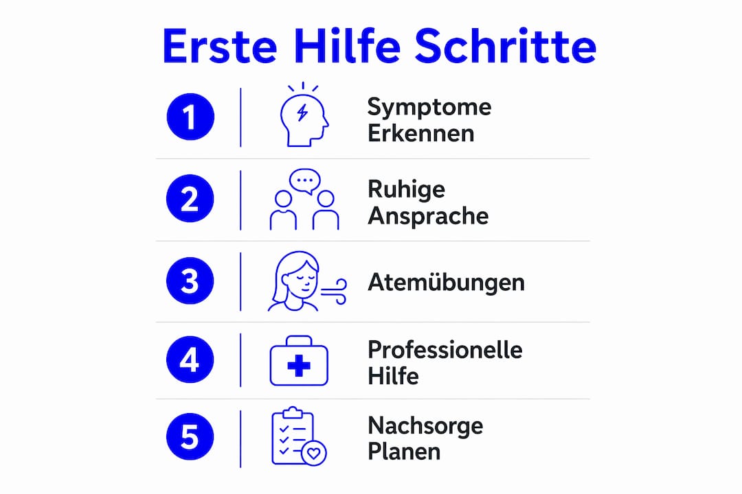 Übersicht: Was tun bei einem akuten emotionalen Zusammenbruch – Erste Hilfe Schritt für Schritt