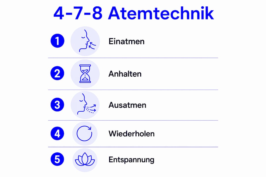 Grafik: So funktioniert die 4-7-8-Atemübung – Schritt für Schritt erklärt
