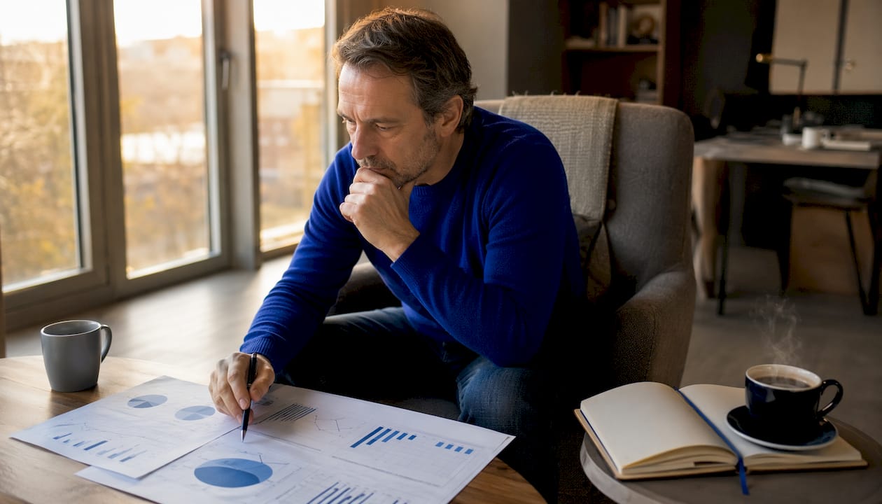 Hände mit Stift über Diagrammen zur Suizidstatistik in der Schweiz