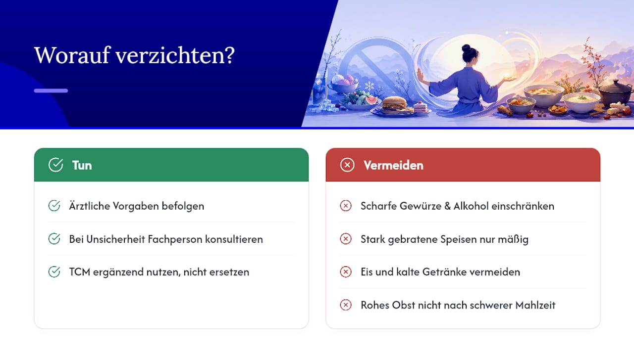 Kontraindikationen: Bei welchen Lebensmitteln ist Vorsicht geboten? — overview diagram