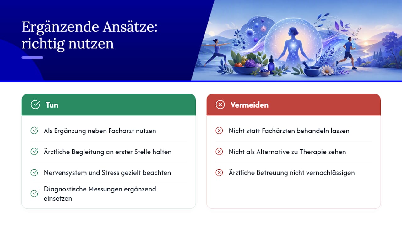 Wie ergänzende Ansätze Patienten unterstützen können — overview diagram