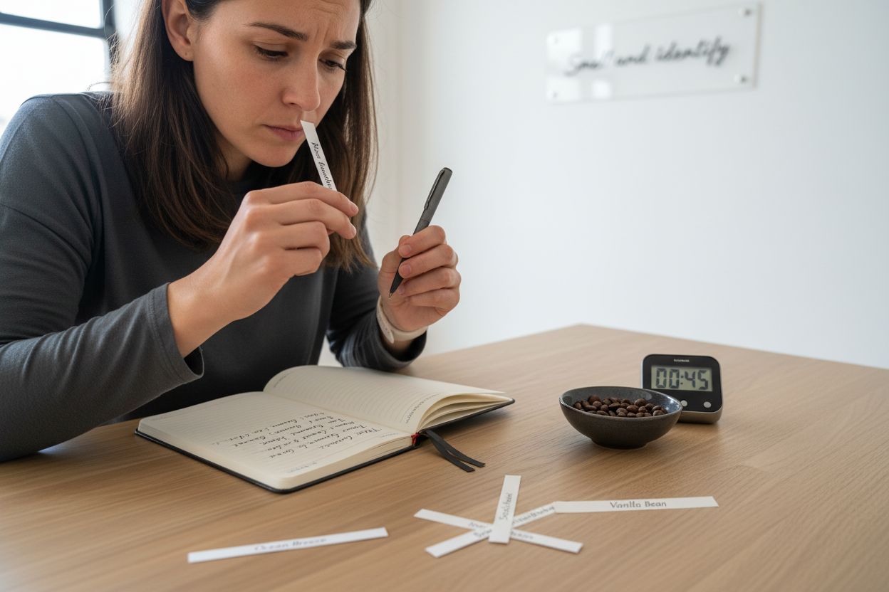fragrance identifying strips process