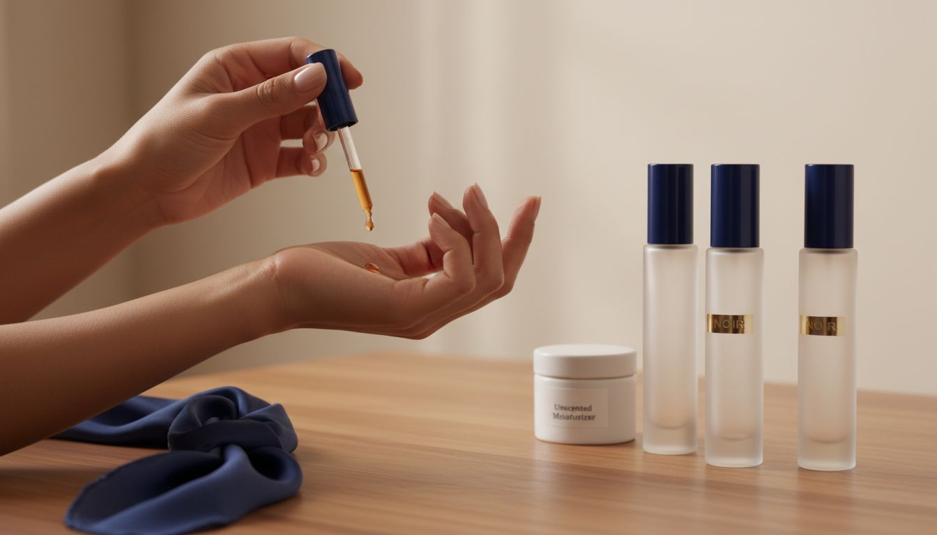 parfum application demonstration