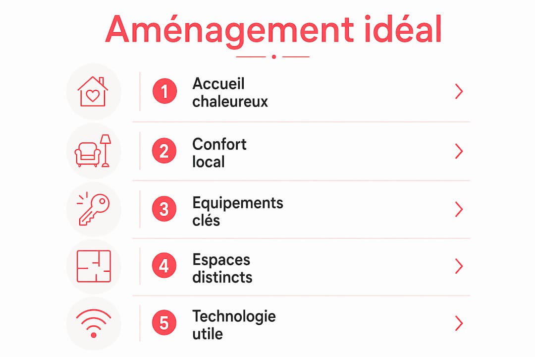 Infographie : les étapes clés pour créer un logement Airbnb accueillant et confortable