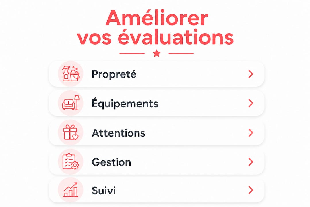 Guide visuel : les clés pour booster vos notes sur Airbnb