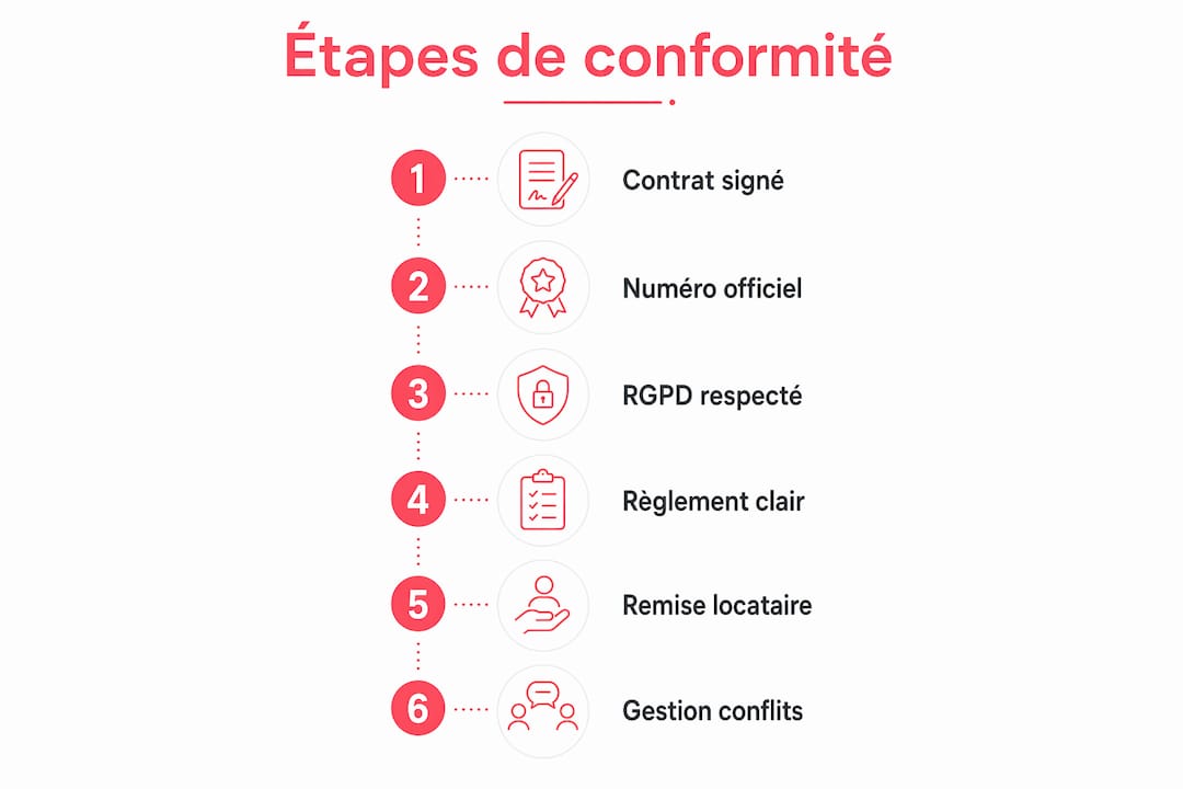 Infographie : les grandes étapes pour assurer la conformité de votre règlement intérieur