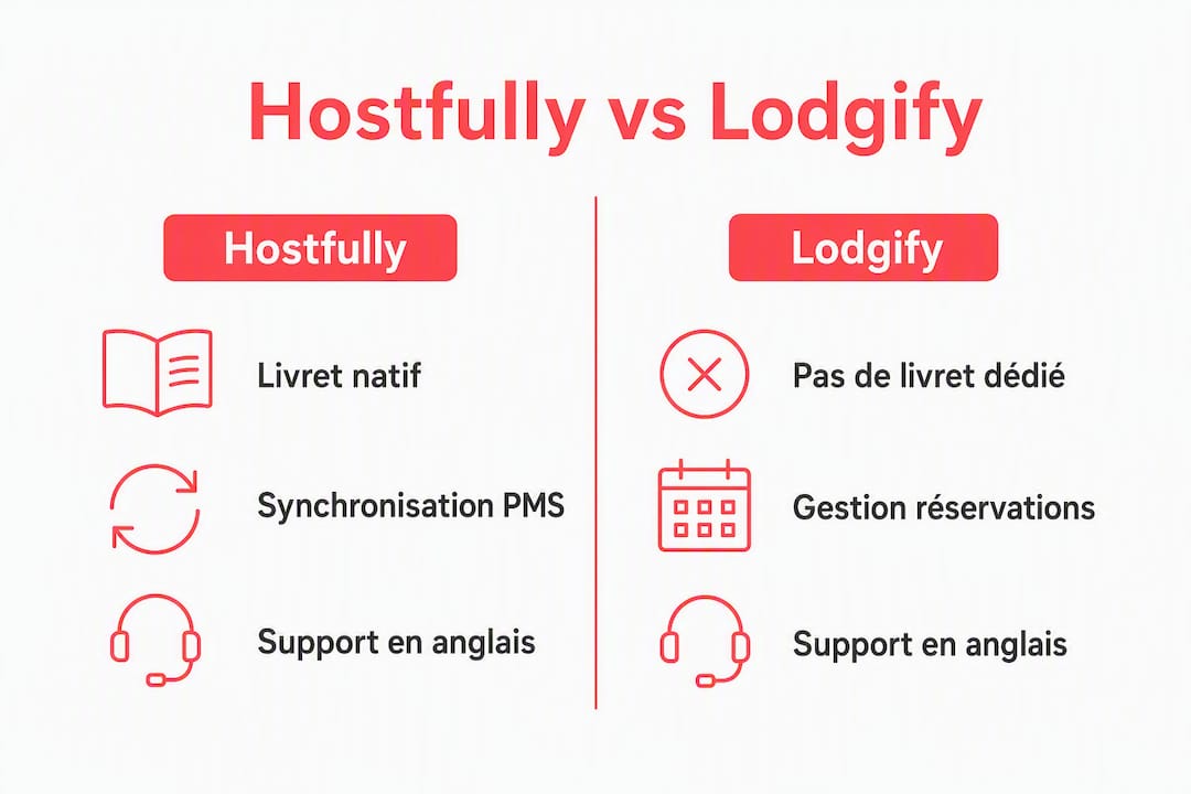 Infographie : Hostfully ou Lodgify, quel est le meilleur choix pour créer votre livret d’accueil ?