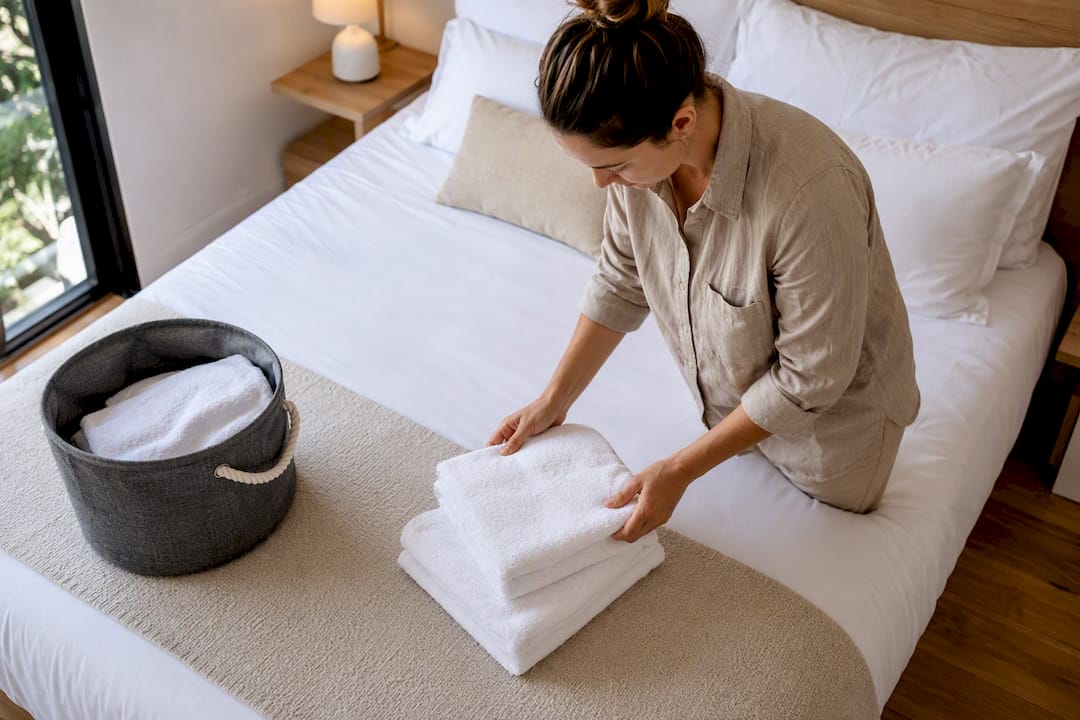 Préparation du linge entre deux locations