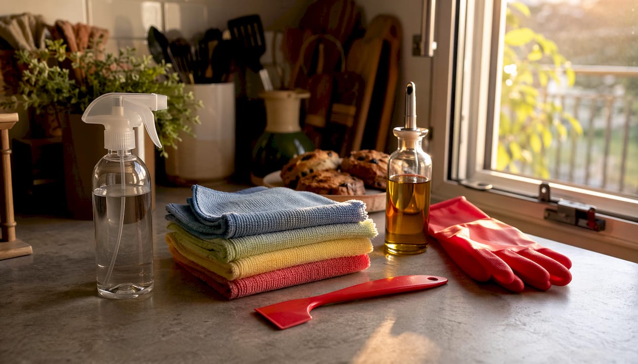 Tools for safely removing sticker residue on table