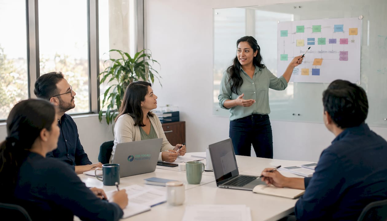 Practice manager explaining billing updates
