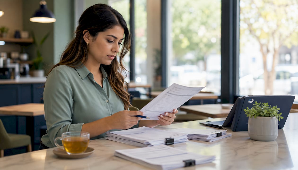 Billing specialist reviewing insurance claims