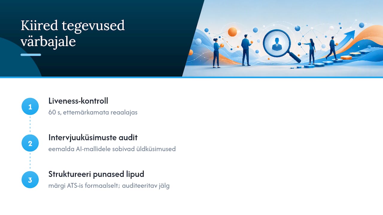 Autori lühiperspektiiv ja praktilised lõppsoovitused värbajale — overview diagram