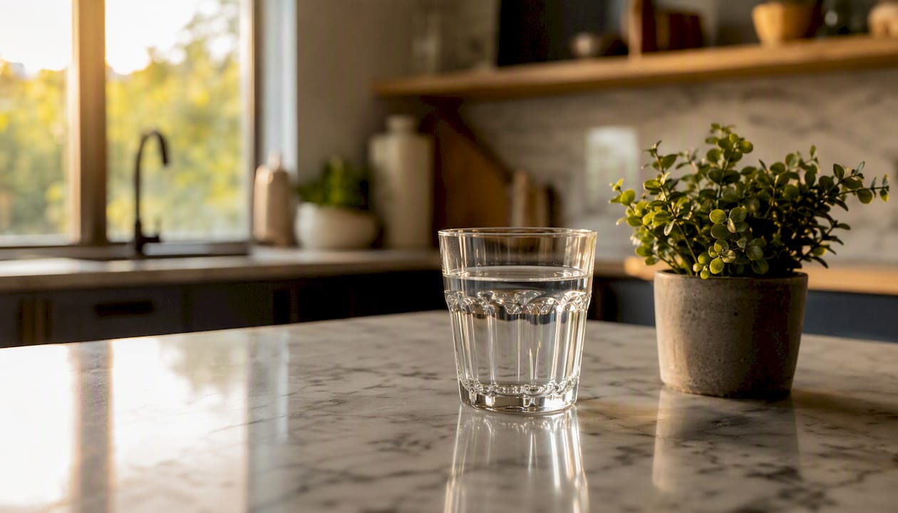 Glass of water for post-massage hydration