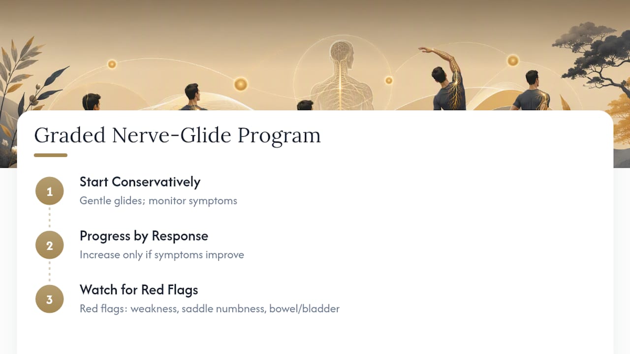 Diagram of graded nerve-glide exercise program stages