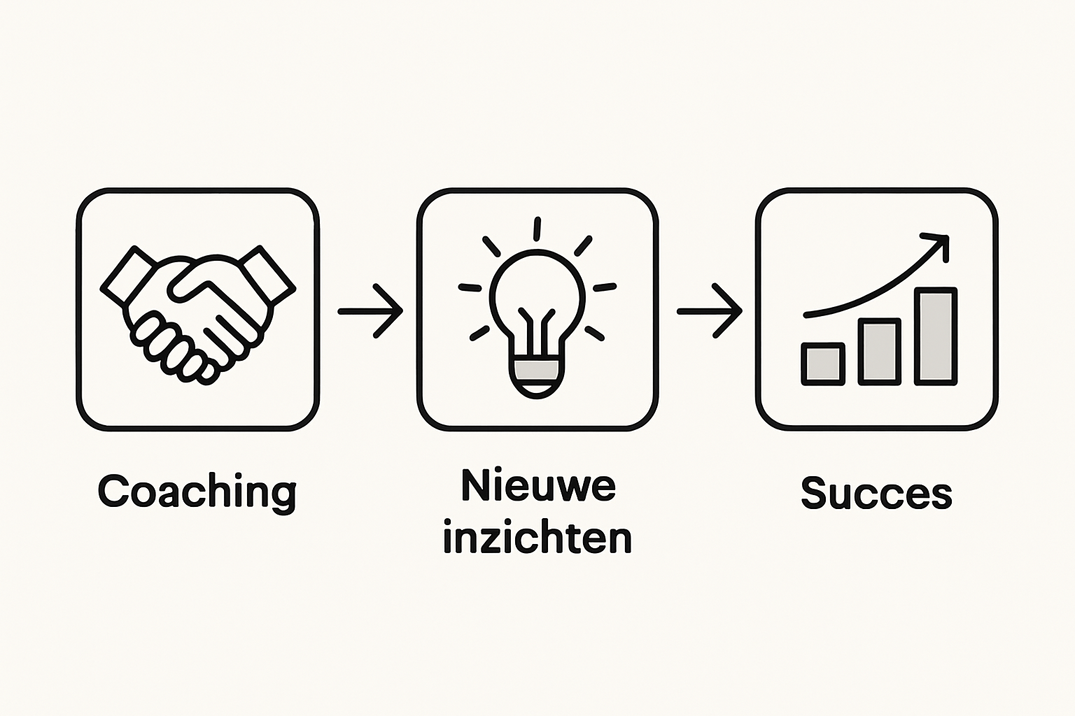 Business coaching process and benefits infographic