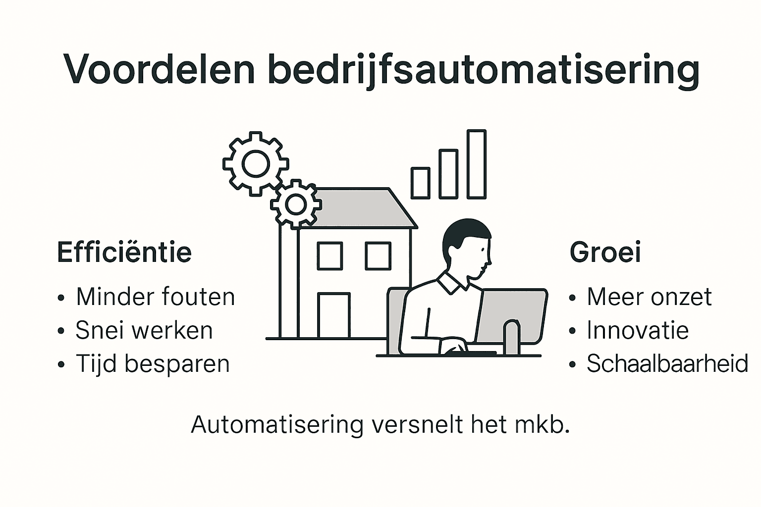 In deze infographic worden de voordelen van automatisering voor het mkb helder in beeld gebracht.