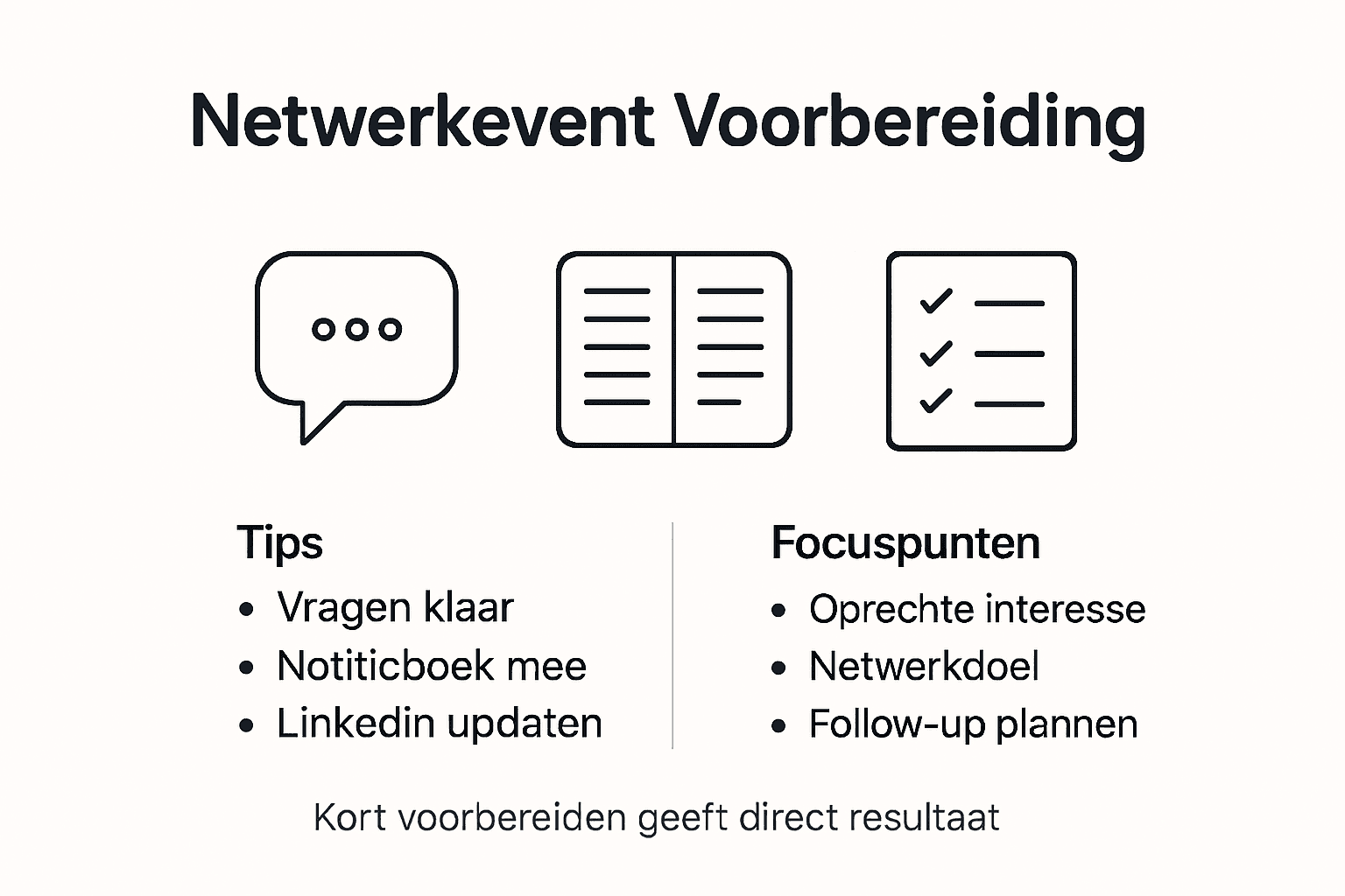 Infographic: handige tips om goed voorbereid naar een netwerkevent te gaan