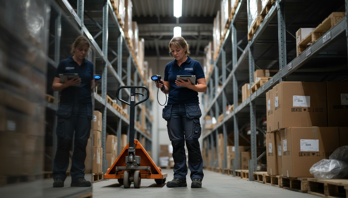 De logistiek manager zet automatisering in om het magazijn efficiënter te laten draaien.