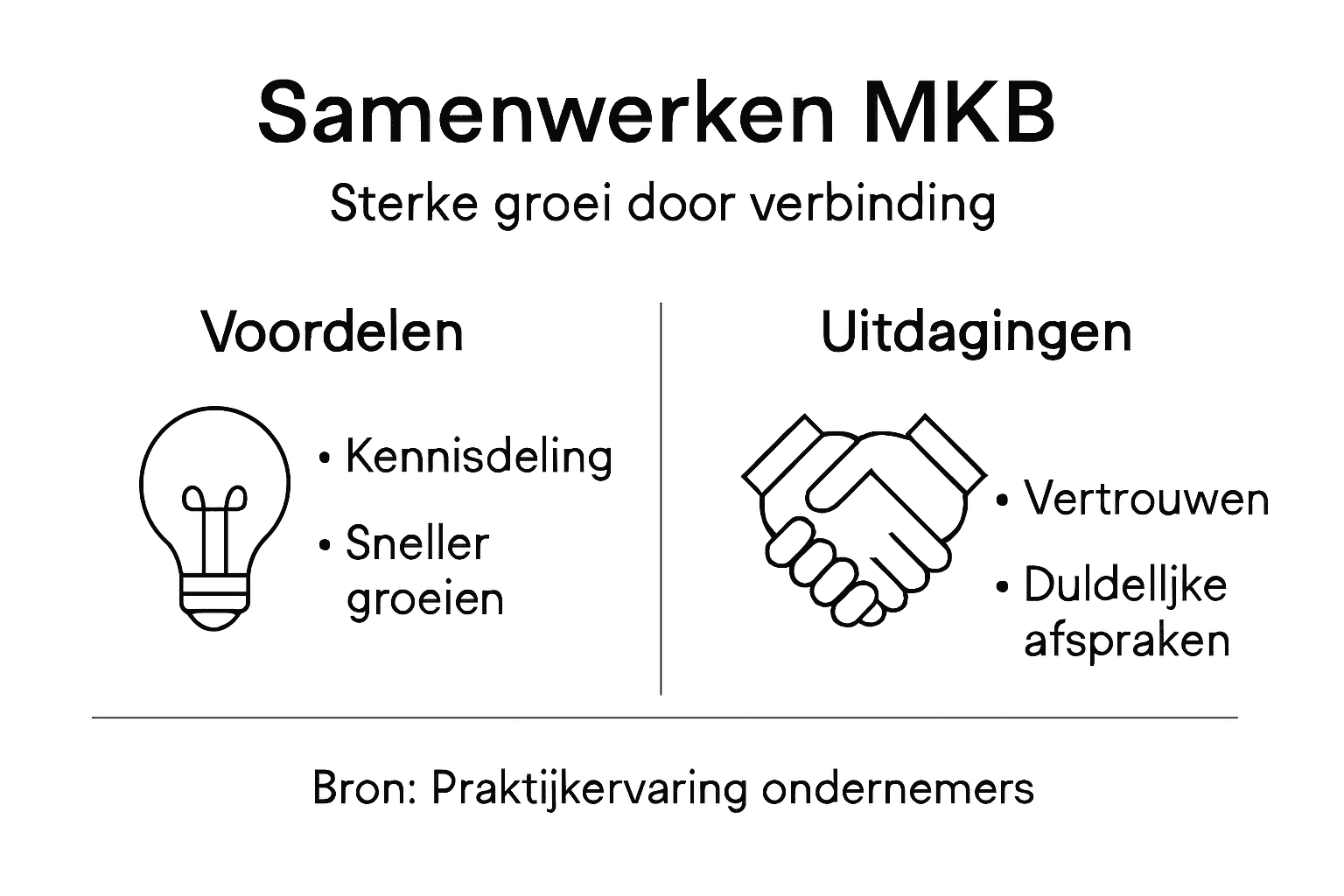Infographic: kansen en knelpunten bij samenwerking tussen mkb-bedrijven