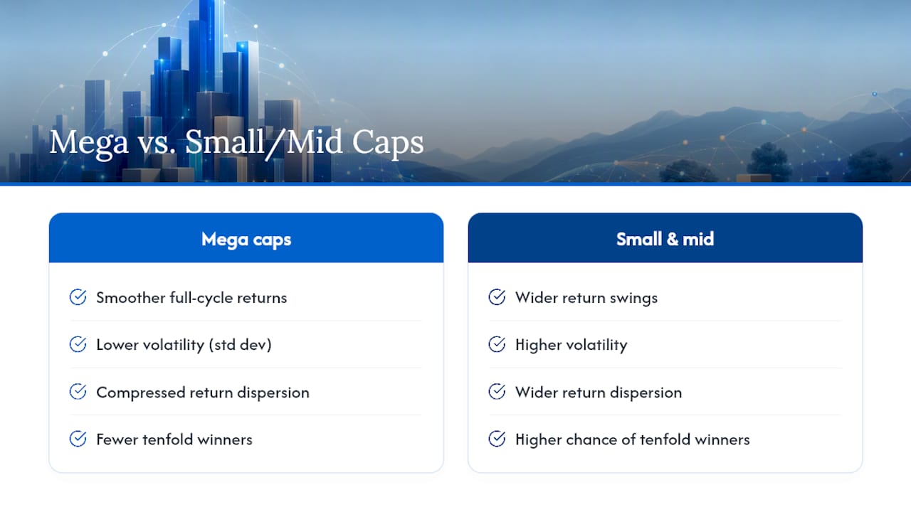 How Mega-Cap Stocks Have Performed Compared to Smaller Companies — overview diagram