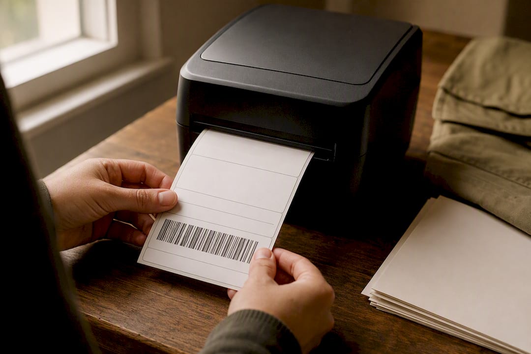 Printing Depop USPS shipping label