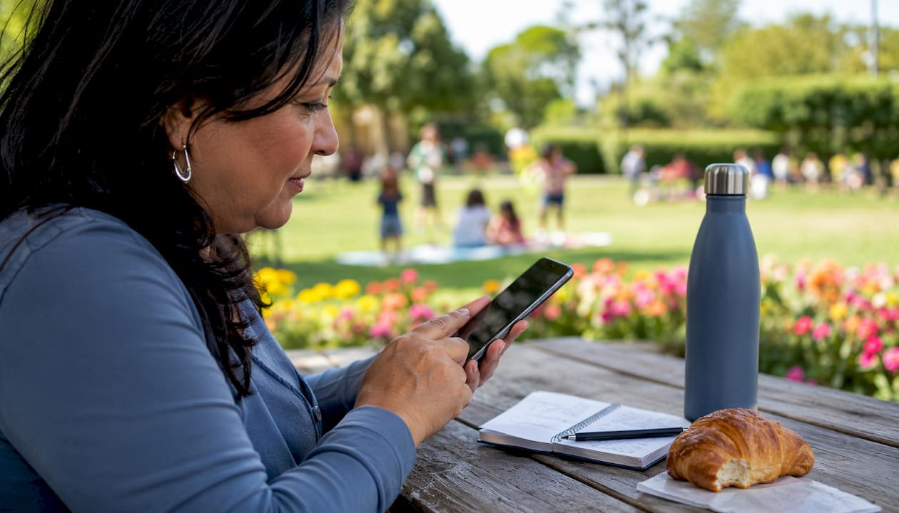 Hands scheduling Instagram posts on smartphone