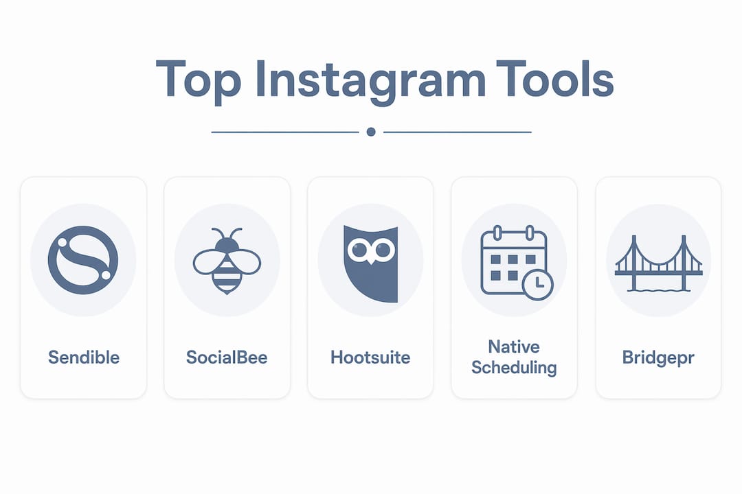 Infographic showing ranked Instagram scheduling tools