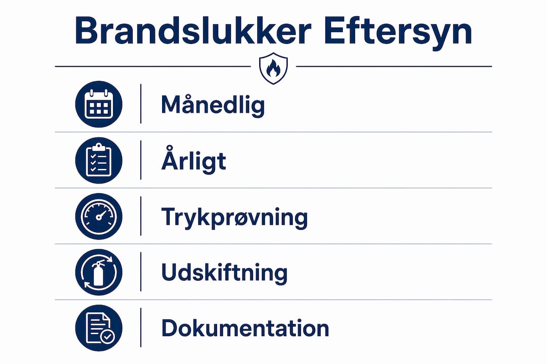 Infografik: Sådan tjekker du din brandslukker – trin for trin