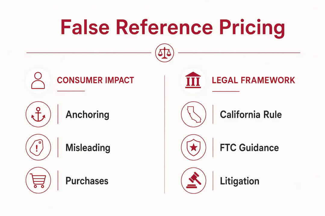 Infographic contrasting consumer impact and legal framework