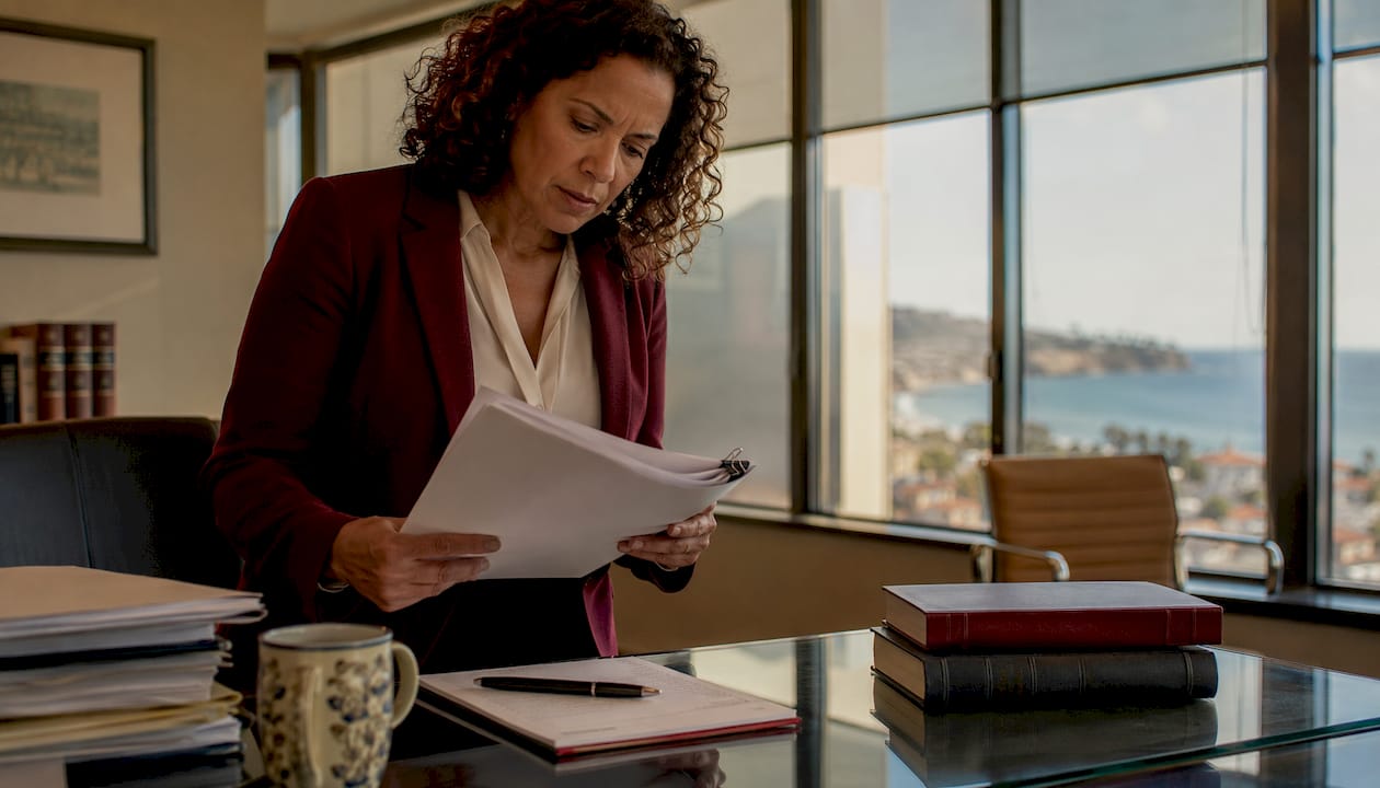 Attorney reviewing California Public Records Act documents