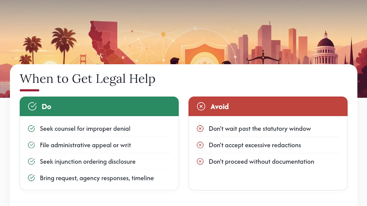 When to Get Legal Help With a Blocked Request — overview diagram