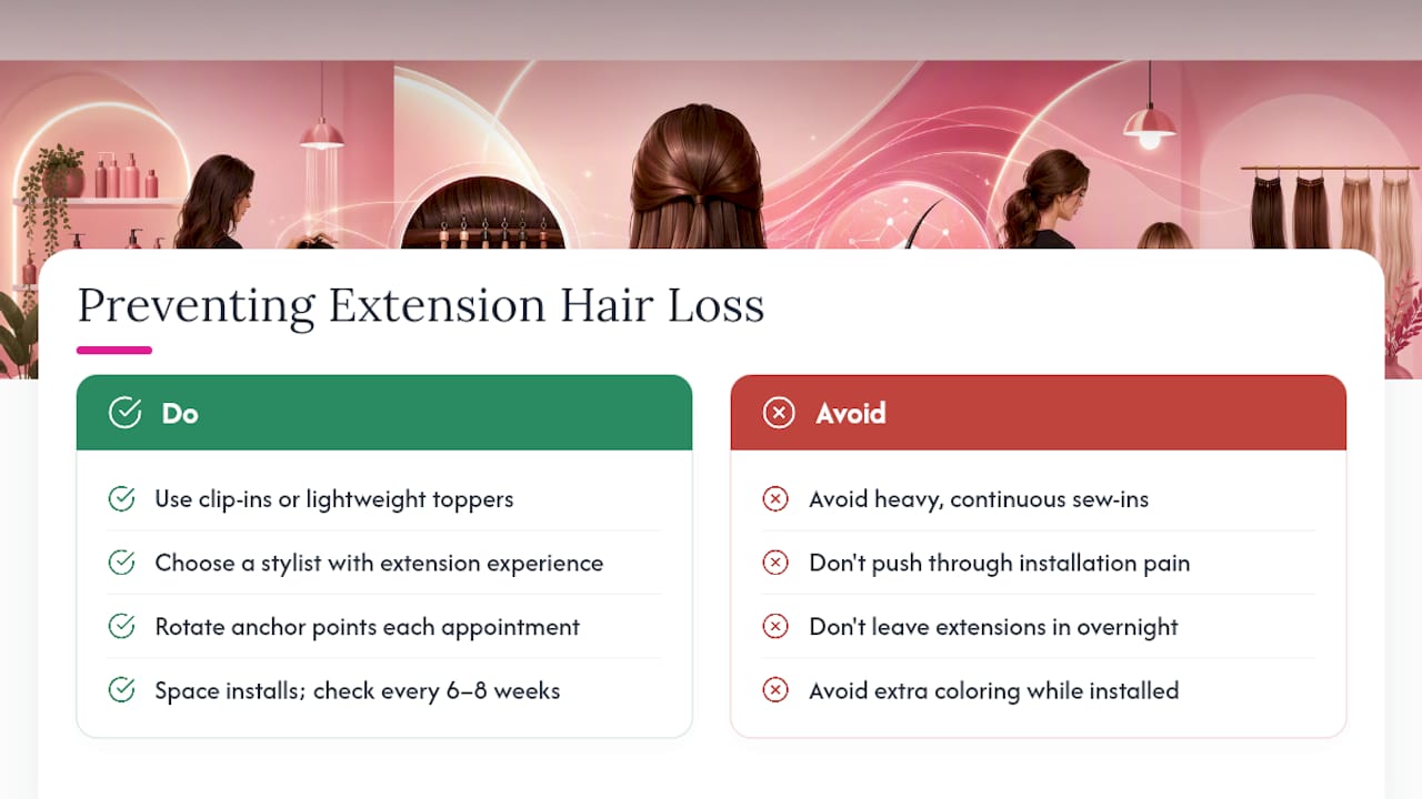 How to Prevent Hair Loss From Extensions — overview diagram