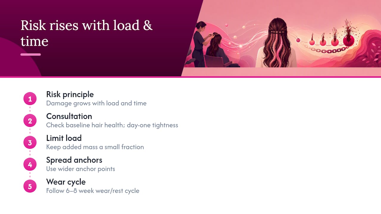 Extension load and wear time risk relationship