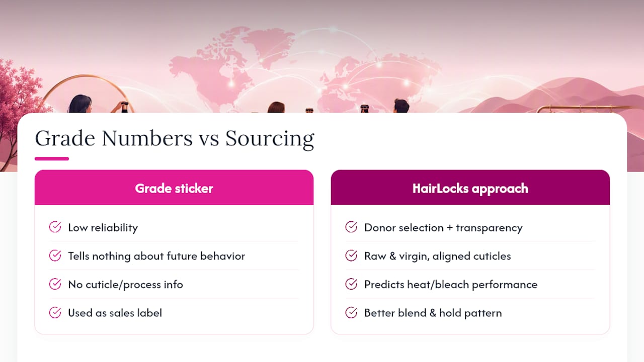 Our Take on Grade Numbers vs Real Sourcing — overview diagram