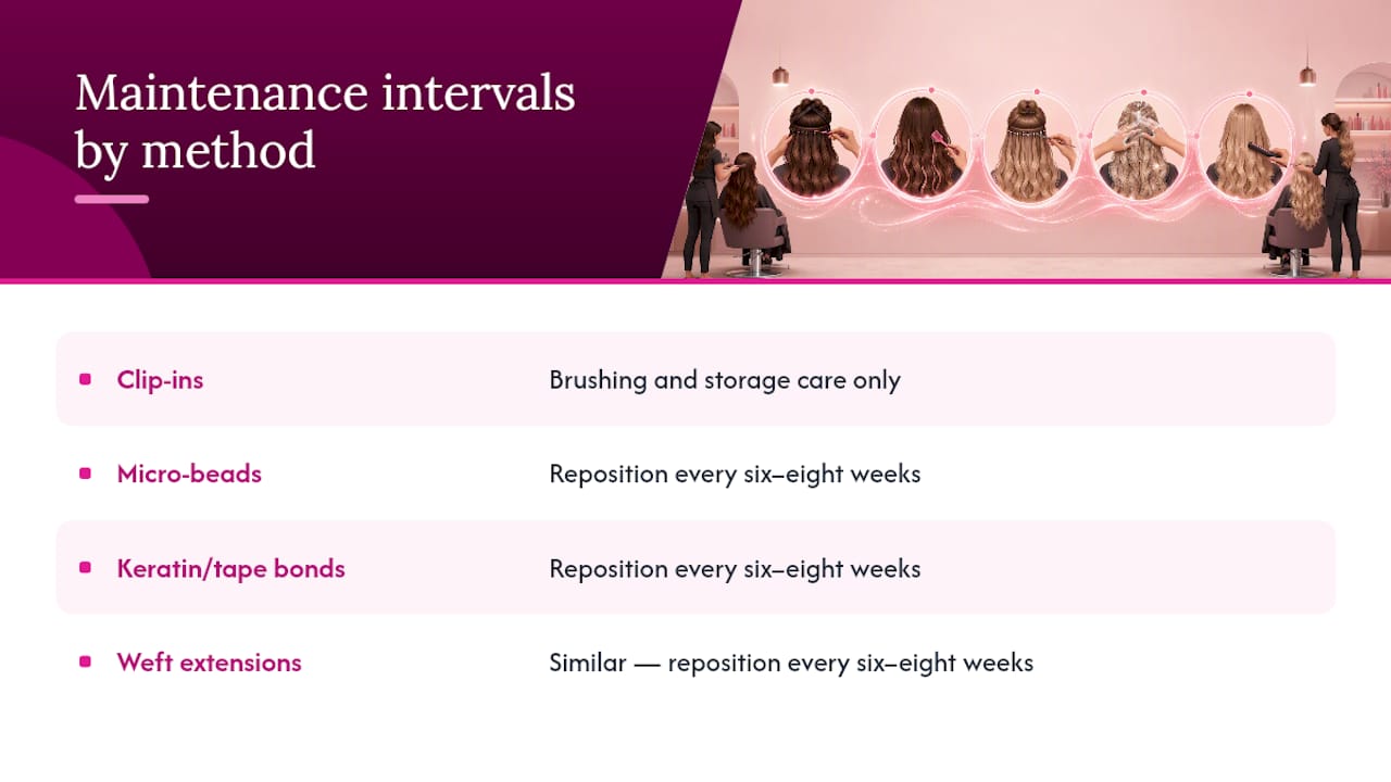 Extension maintenance methods and timing comparison
