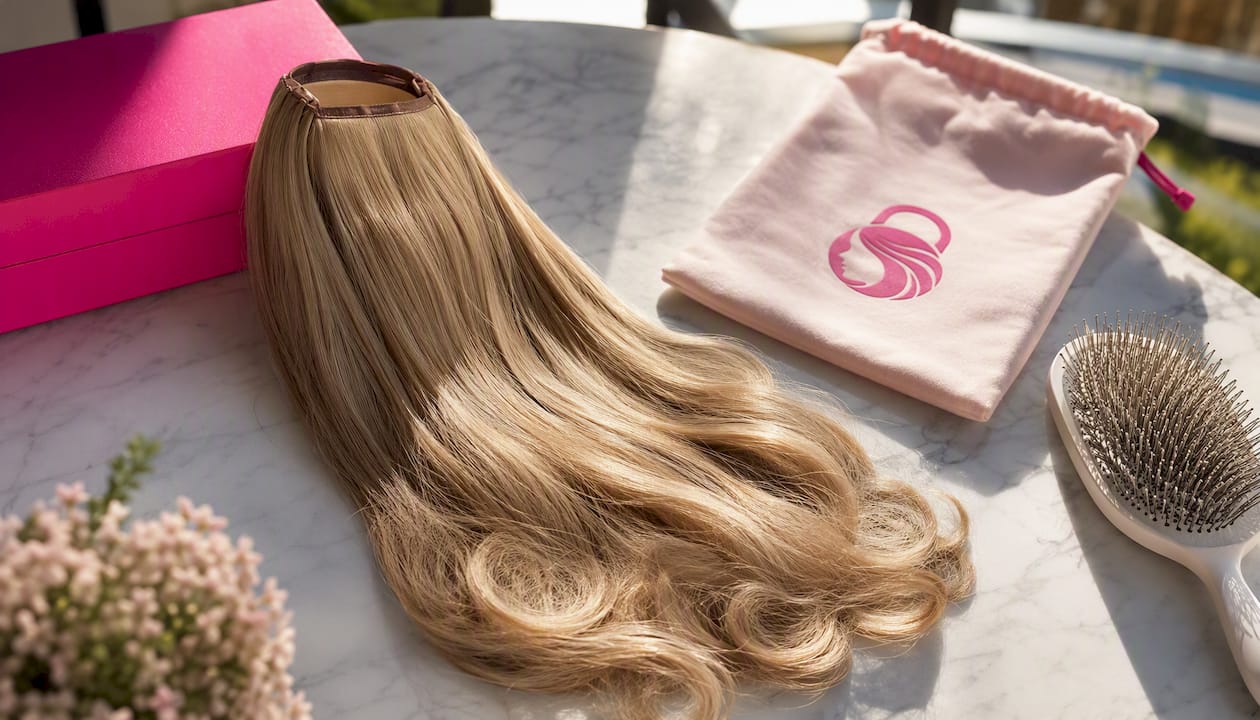 U Part Clip In Hair Extensions | Blow Dry Wavy | Caramel Blonde | 24" length | 260 Grams THICK