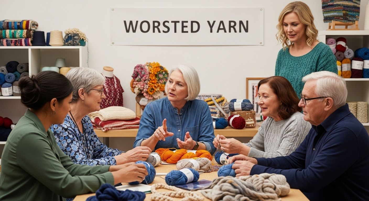 worsted yarn group craft