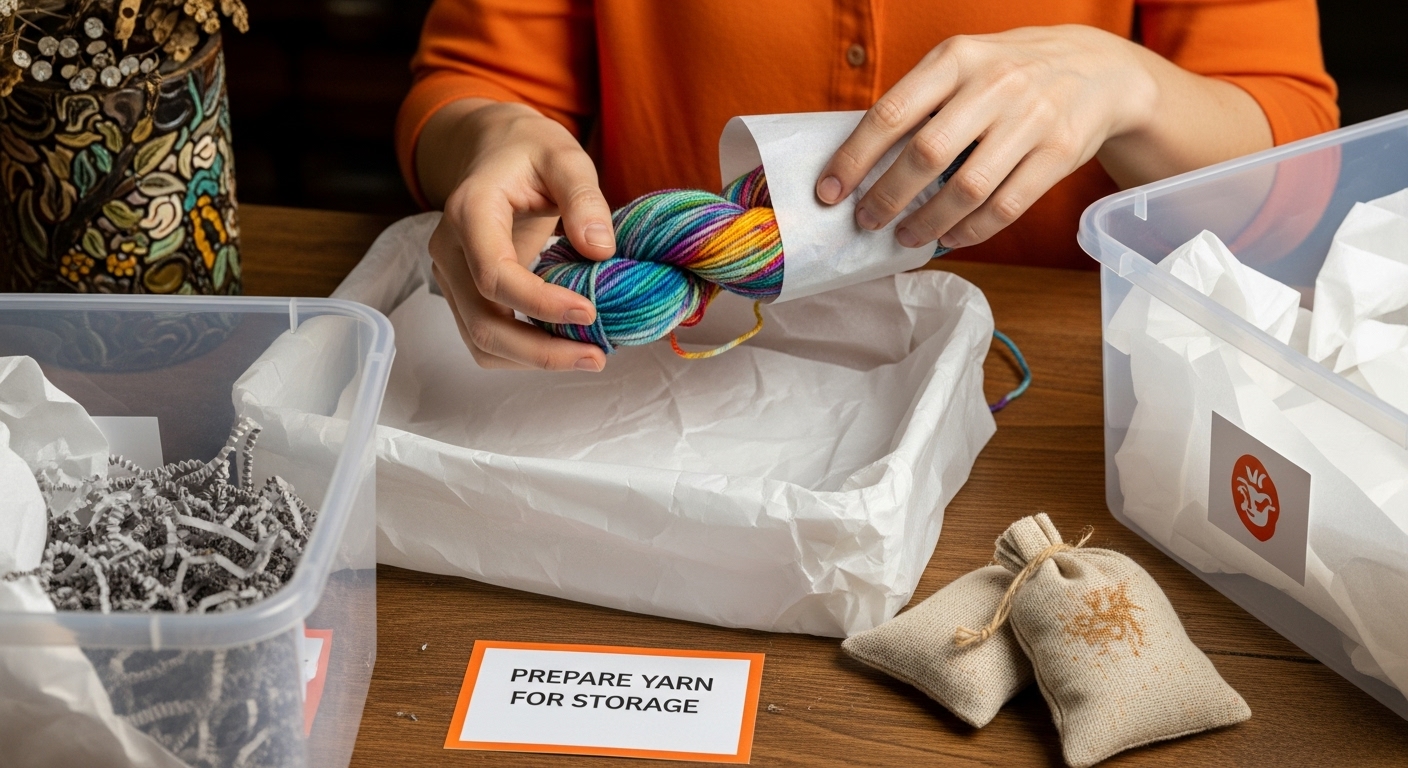 yarn storage preparation