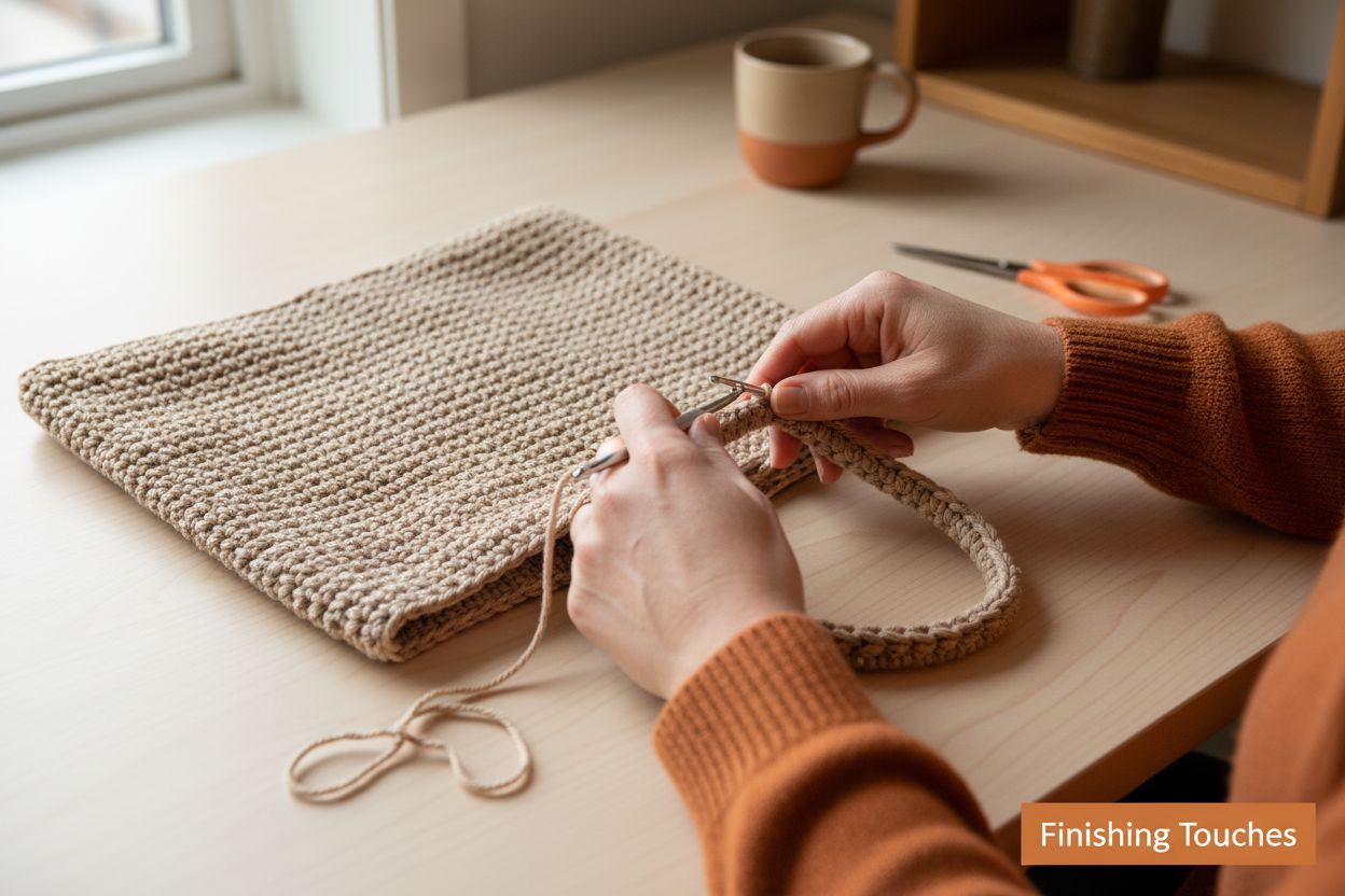 crochet bag handle finishing