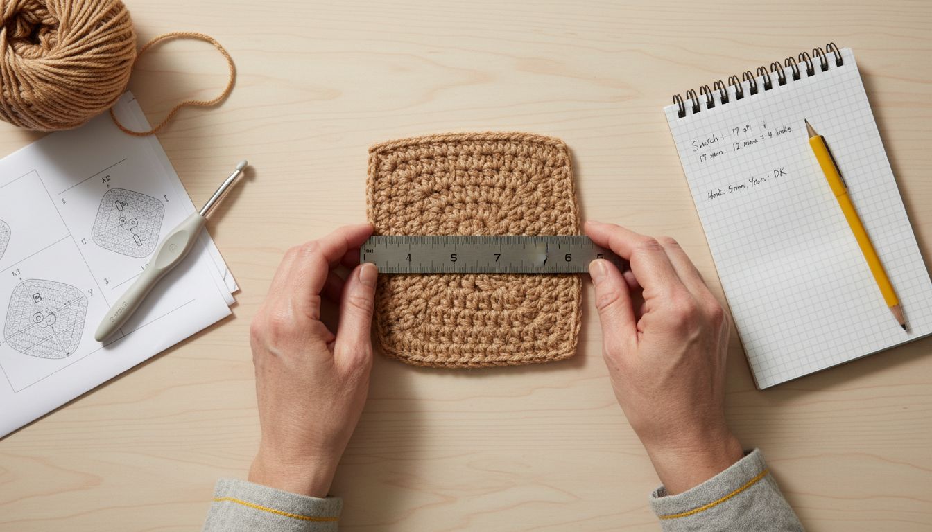 crochet tension swatch