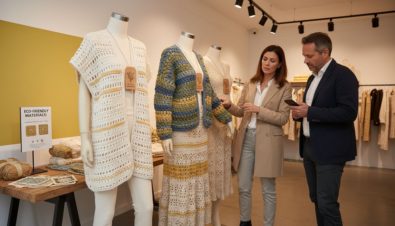 crochet fashion display