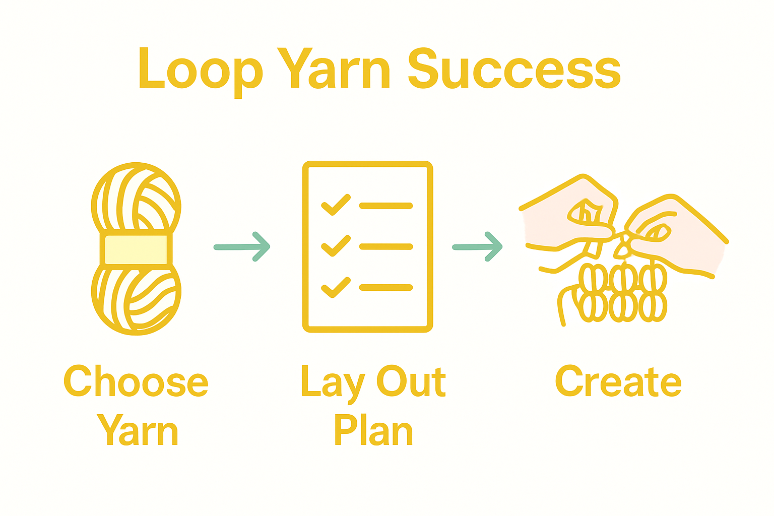Infographic on key loop yarn tips