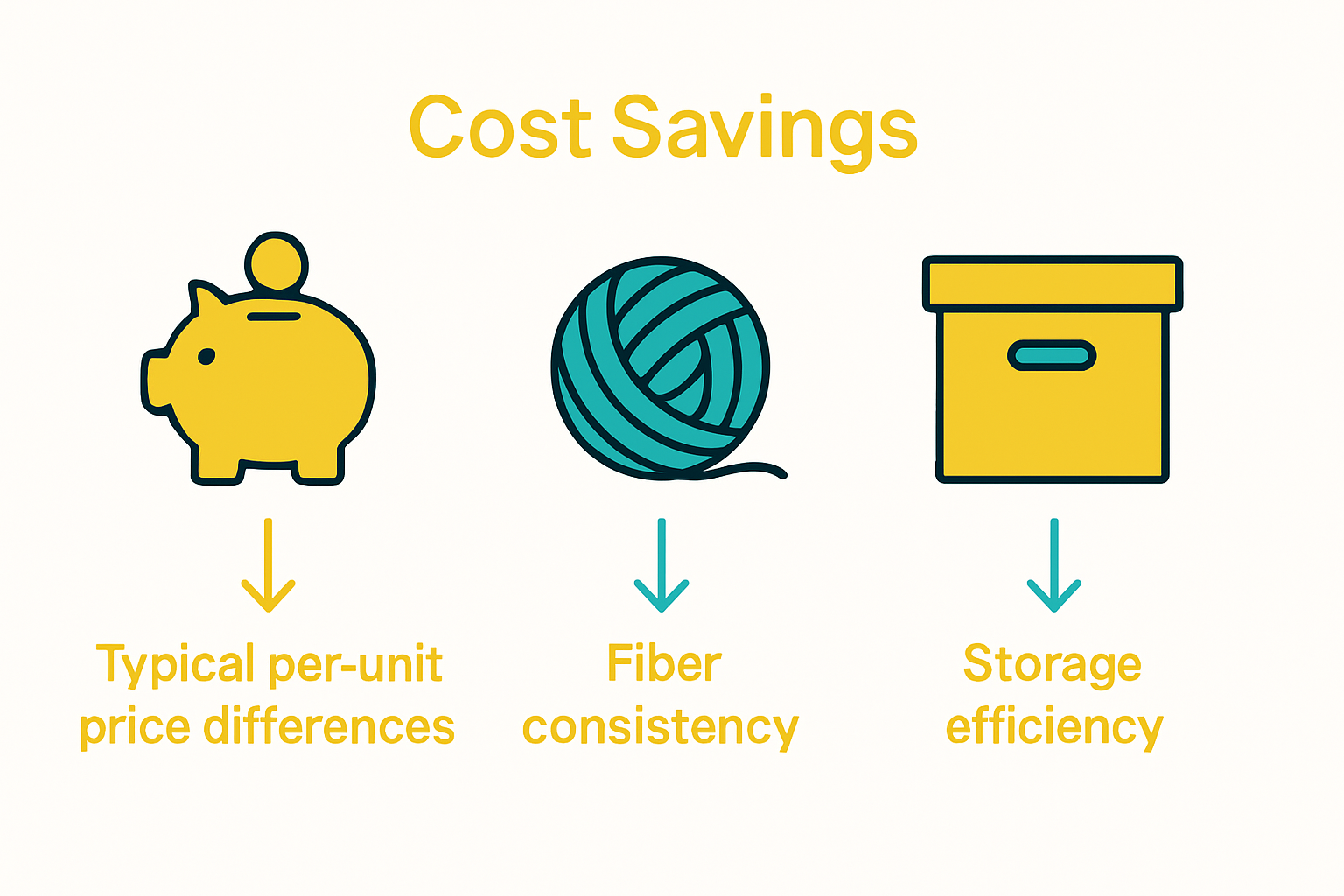 Bulk yarn benefits comparison infographic