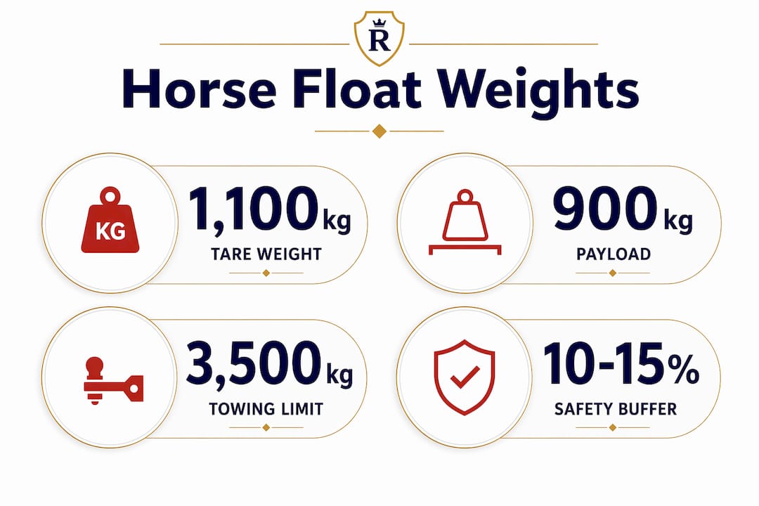 Infographic showing horse float weight stats