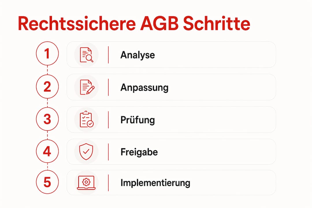 So erstellen Sie in fünf Schritten rechtssichere AGB für die Schweiz – eine anschauliche Infografik