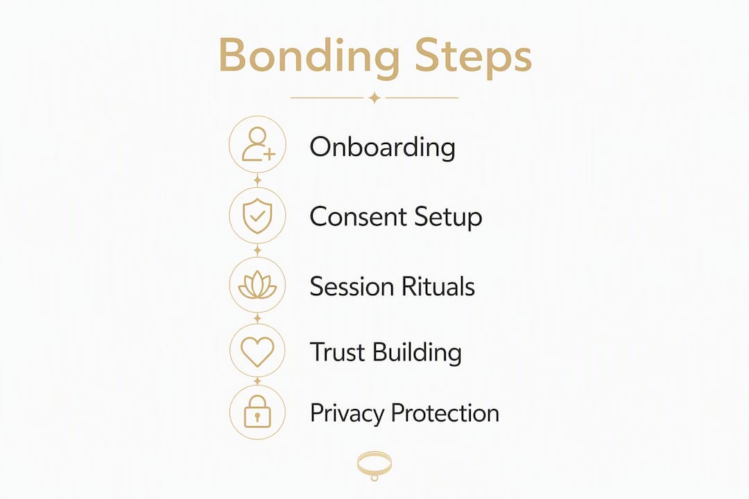 Infographic showing bonding process steps