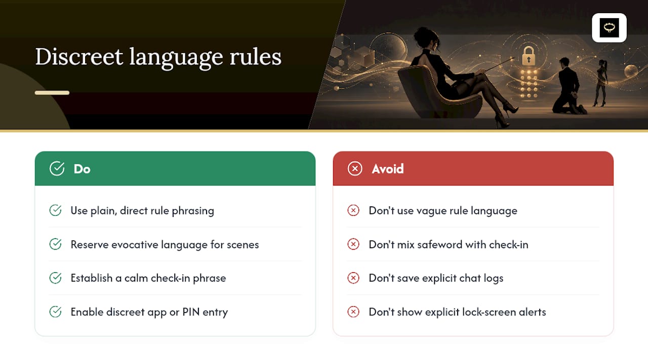 Guidelines for Discreet Language and Communication Style, overview diagram