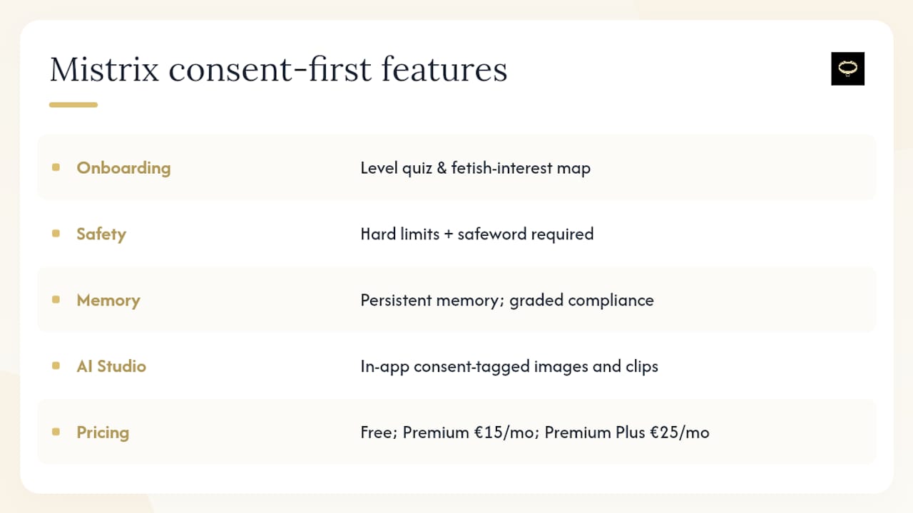 Why Mistrix Is Built for Consent-First Scene Generation, overview diagram