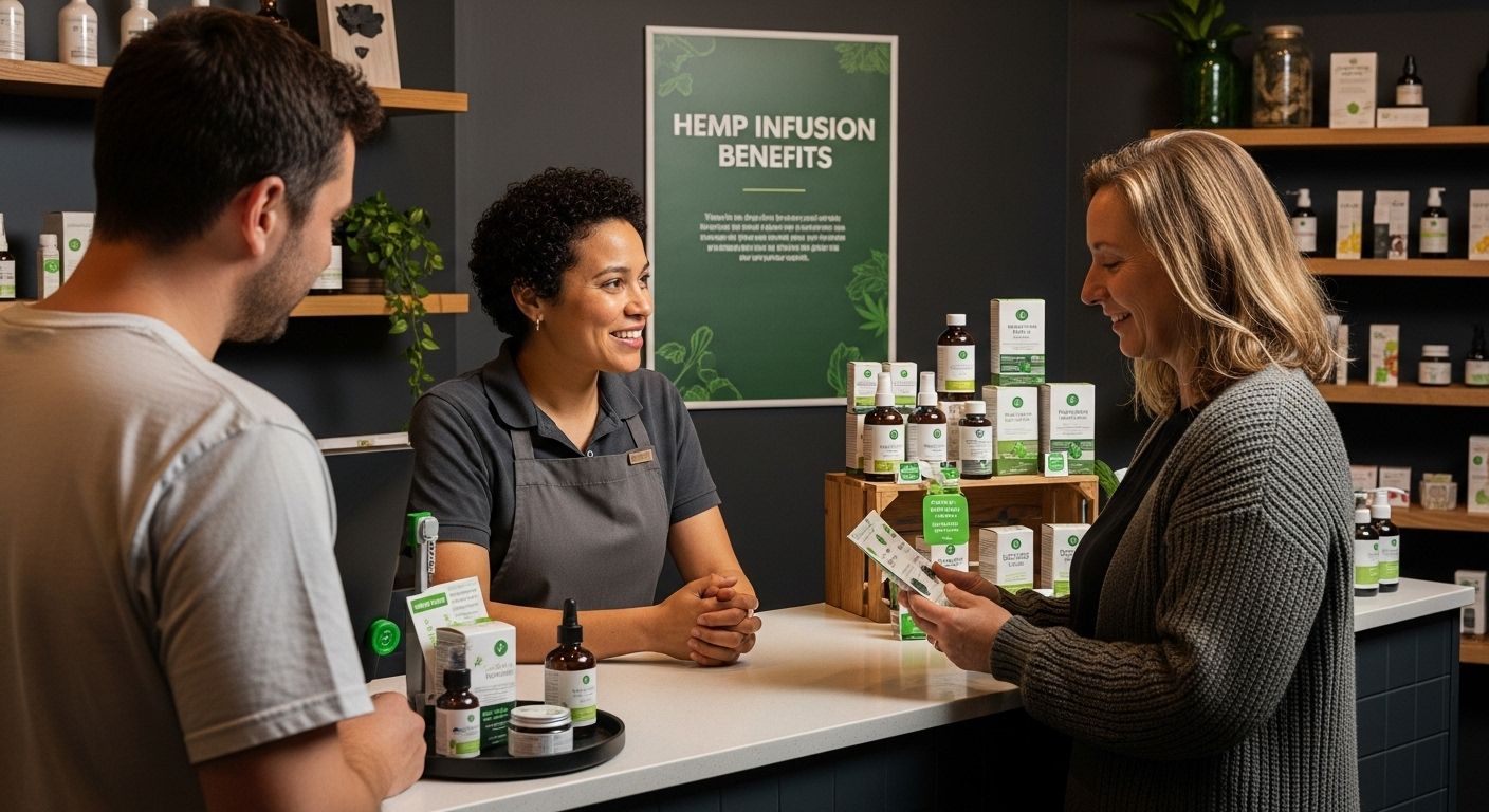 hemp infusion product display